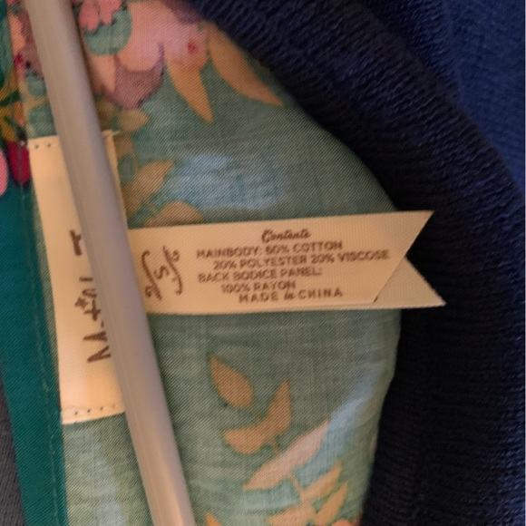 Matilda Jane Mixed Media Tunic in Blue and Floral Women’s Oversized Small - Picture 6 of 6